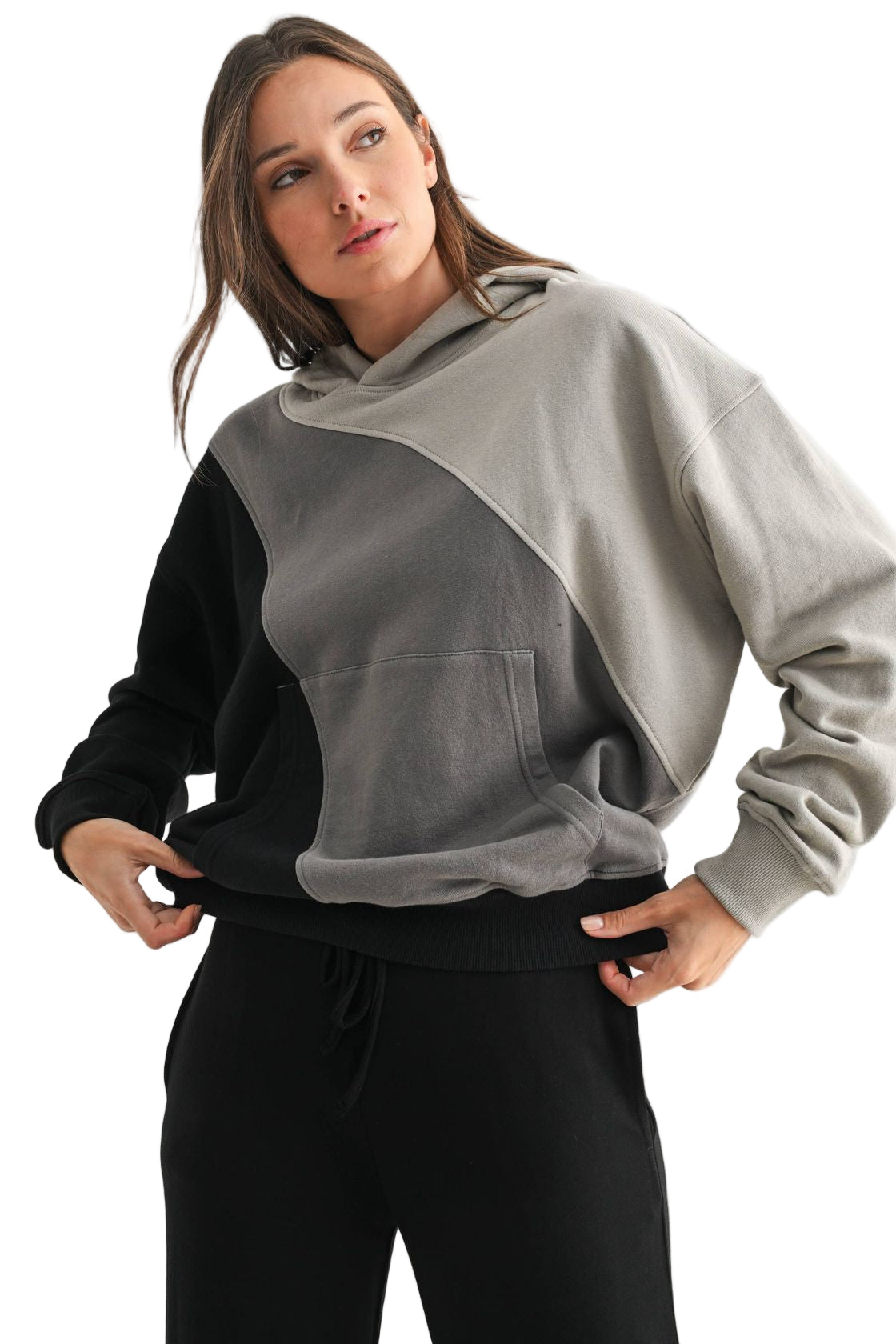 Fade Stripe Hoodie – Front – Ella Where She Shops