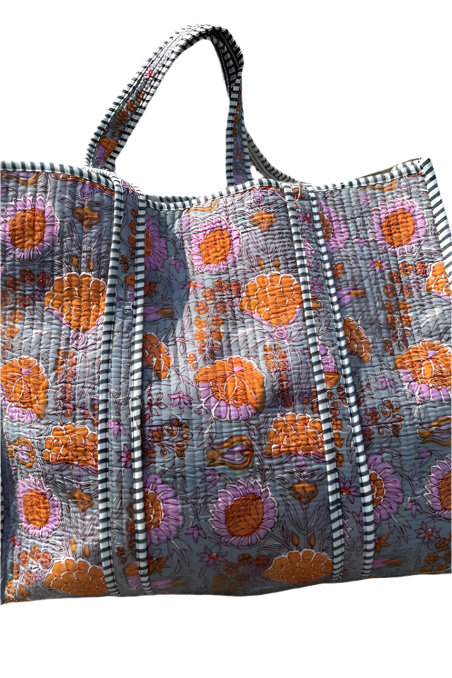 Floral Printed Bags Cotton – Front – Ella Where She Shops
