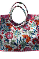 Floral Printed Market Bag Quilted – Front – Ella Where She Shops