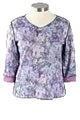 Floral Reversible Crew Neck top purple pink ella where she shops
