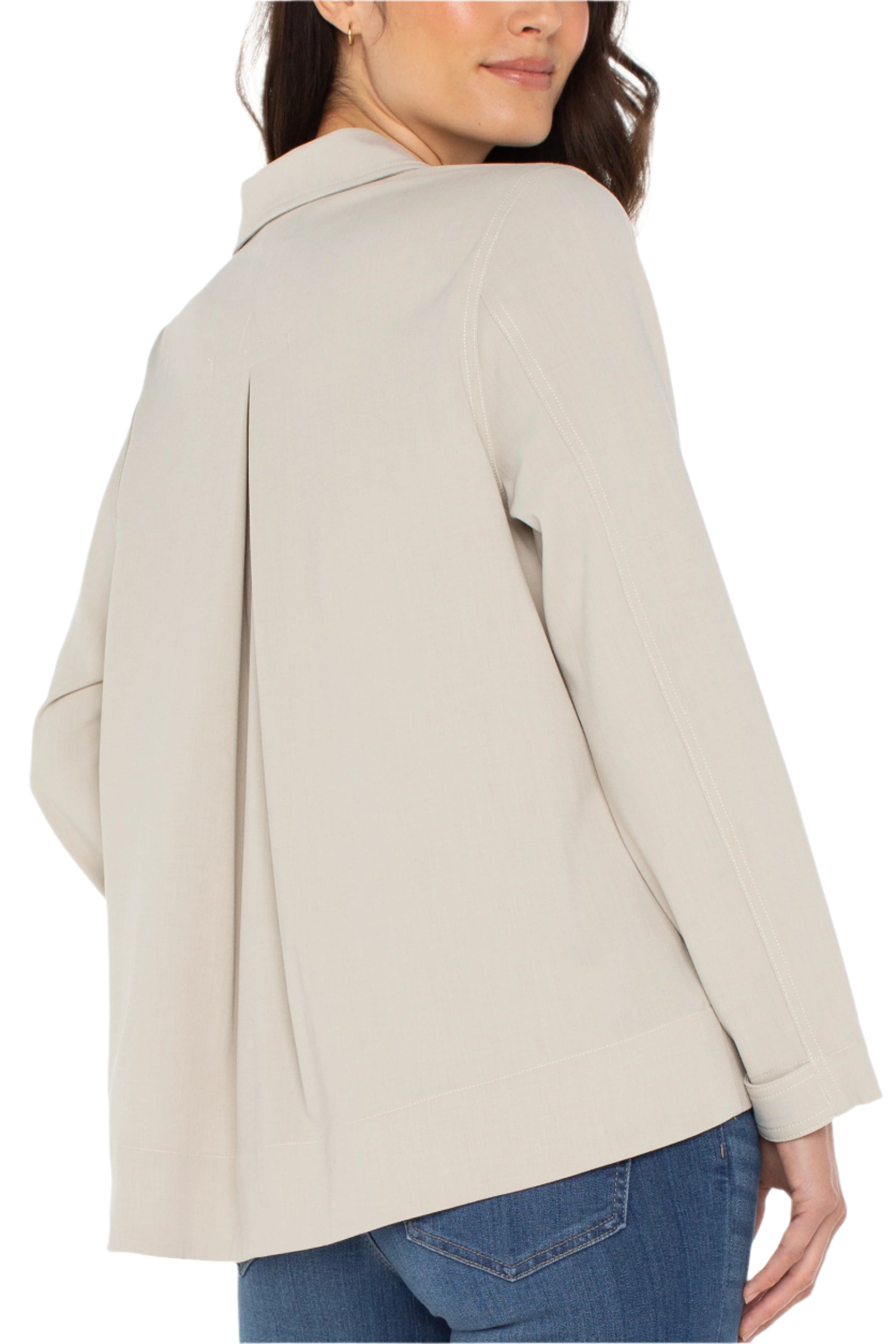 Flyaway Shirt Jacket - Back - Ella Where She Shops
