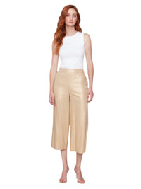 Foil Linen Blend Cropped Pull-On Pants Ella where she shops