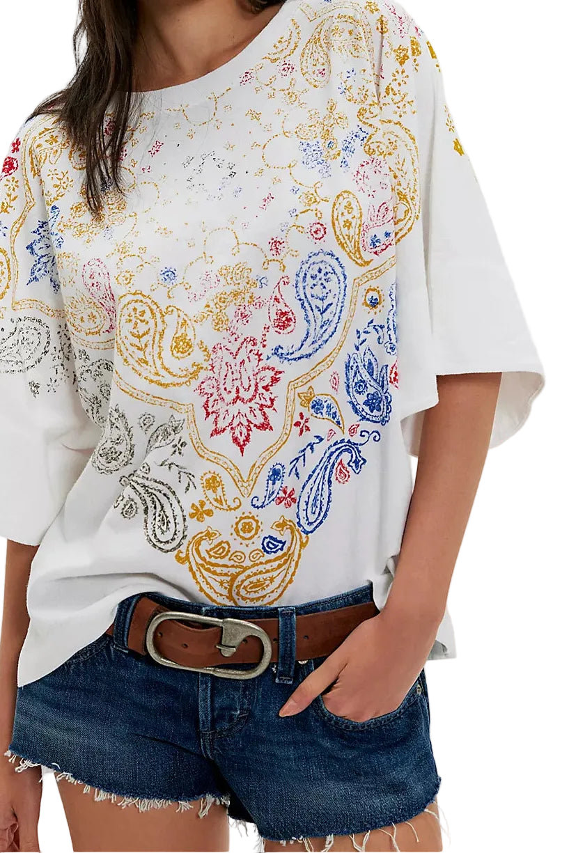 Free People Heirloom Printed Tee ella where she shops