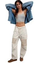 Free People Moxie Low Slung Pull On Pants white ella where she shops
