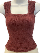 Free People Women Tank Top Love Letter Cami pomegranate ella where she shops