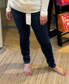 Mid rise ankle skinny dark blue jeans