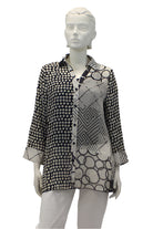 Geometric Sheer Blouse – Front – Ella Where She Shops