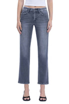 Grey Ankle Straight Jeans - Front - Ella Where She Shops