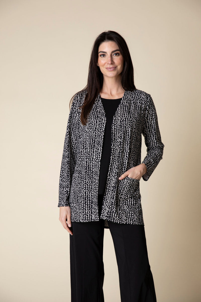 Core travel dots long open jacket