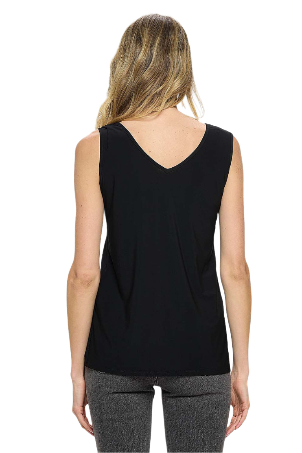 High-Low Reversible Tank - Black Back - Ella Where She Shops