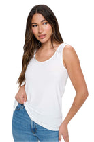High-Low Reversible Tank - Off White Front - Ella Where She Shops