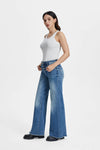 High rise wide leg jean blue lotus