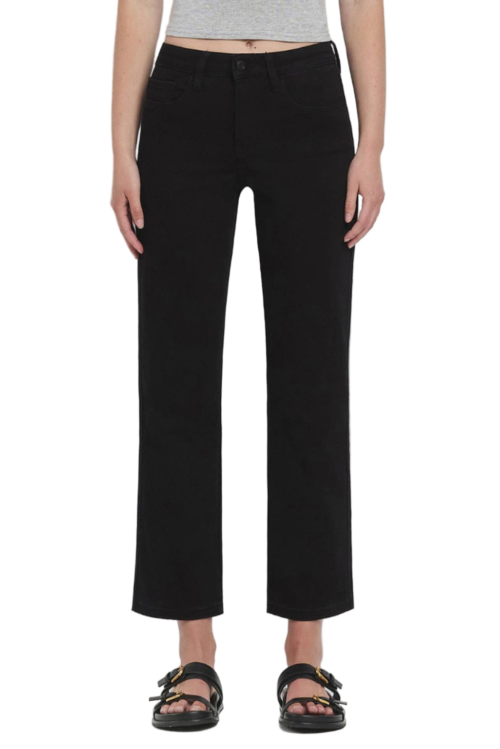 High Rise Ankle Straight - Front - Ella Where She Shops