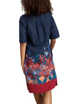 June Linen Dress navy ella where she shops