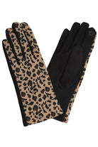 Leopard Smart Touch Gloves Brown ella where she shops