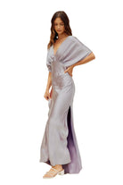 Like Butter Satin Blouson Maxi Dress – Front – Ella Where She Shops