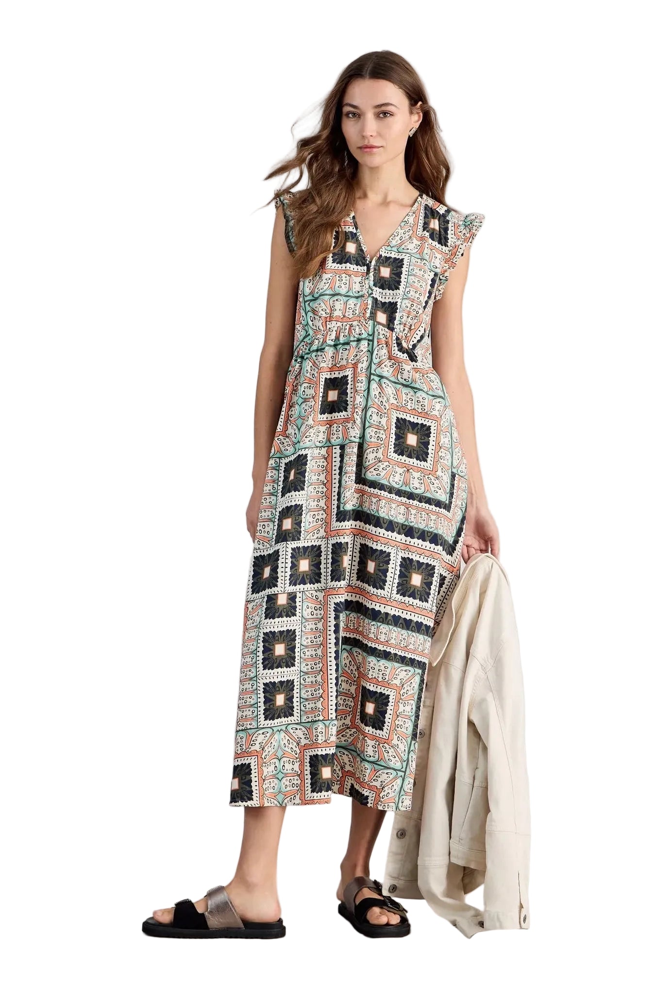 Lorna Linen Blend Maxi Dress ella where she shops
