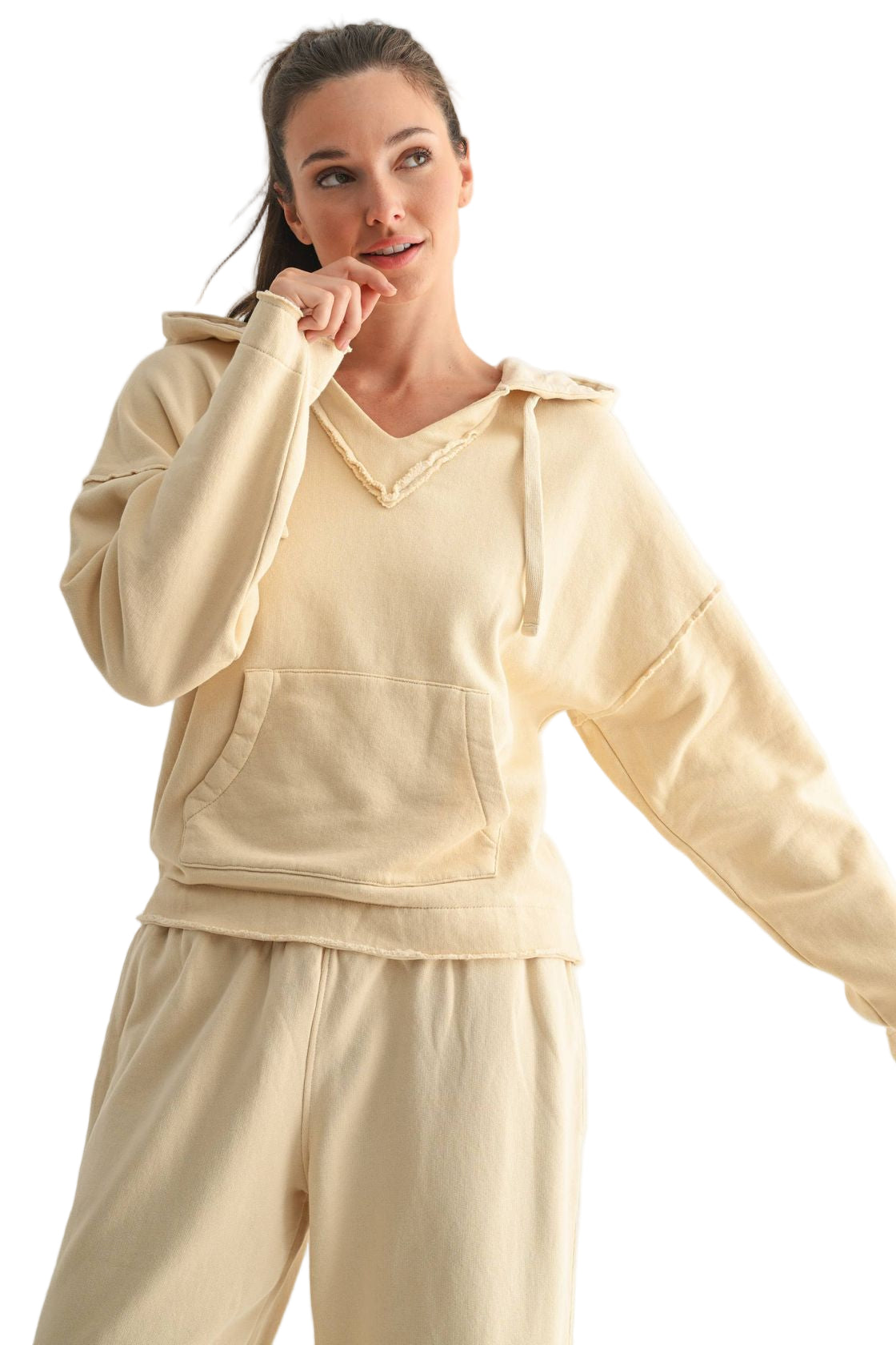 Malibu Air Cotton Hoodie – Front – Ella Where She Shops