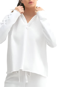 Malibu Vintage Henley Top – White Front – Ella Where She Shops