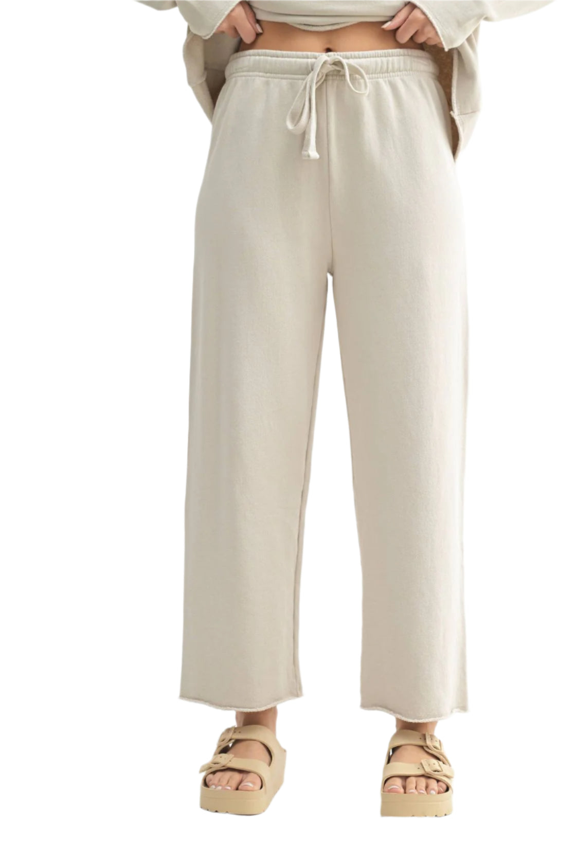Malibu Wide-Leg Fleece Pant – Front – Ella Where She Shops