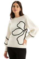 Millie Etched Mock - Front - Ella Where She Shops