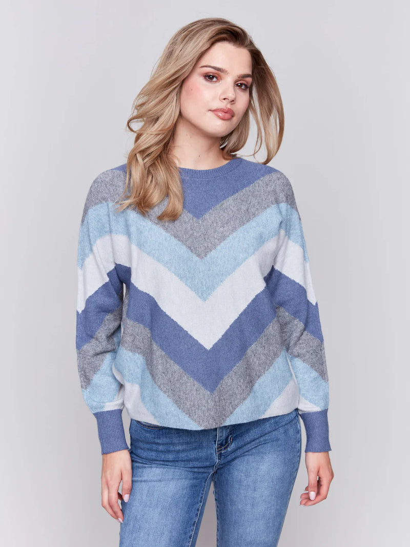 Mitered Stripe Sweater