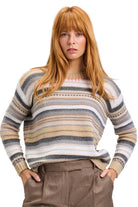 Mohair Stripe Sweater – Front – Ella Where She Shops