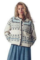 Nordic Button-Up Cardi - Ivory Front - Ella Where She Shops