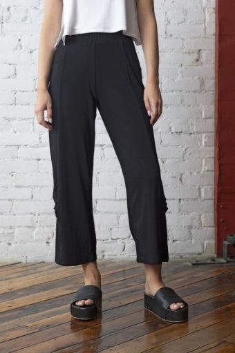 Foundation knit side pleat pant