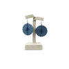 Lucia Blue Wood Bead Earrings