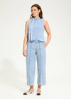 Pull on wide crop trouser