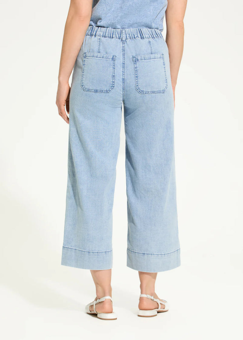 Pull on wide crop trouser