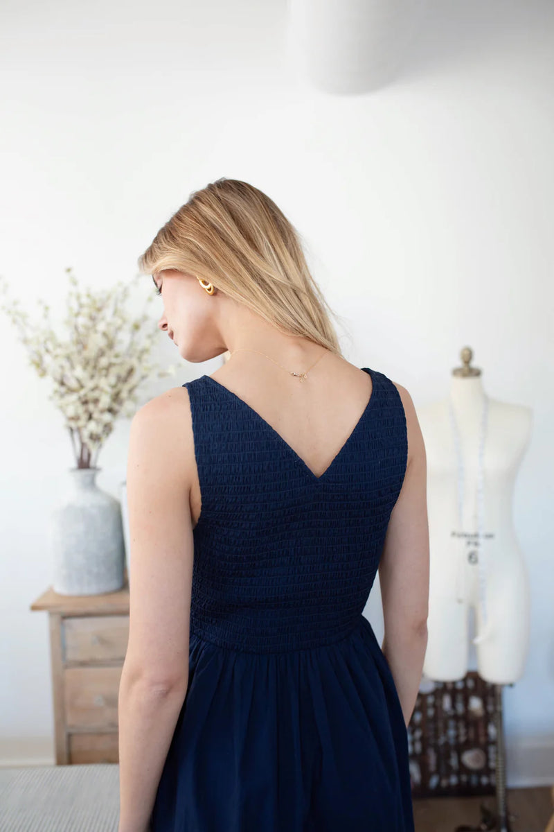 Cora dress navy