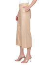 Foil Linen Blend Cropped Pull-On Pants