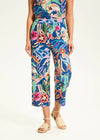 Eyelet wide leg pant