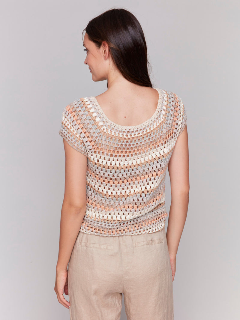 Raglan Cap Sleeve Crochet Top