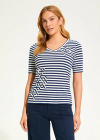Stripe applique Top