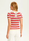 Crochet Knit Top Multi stirpe