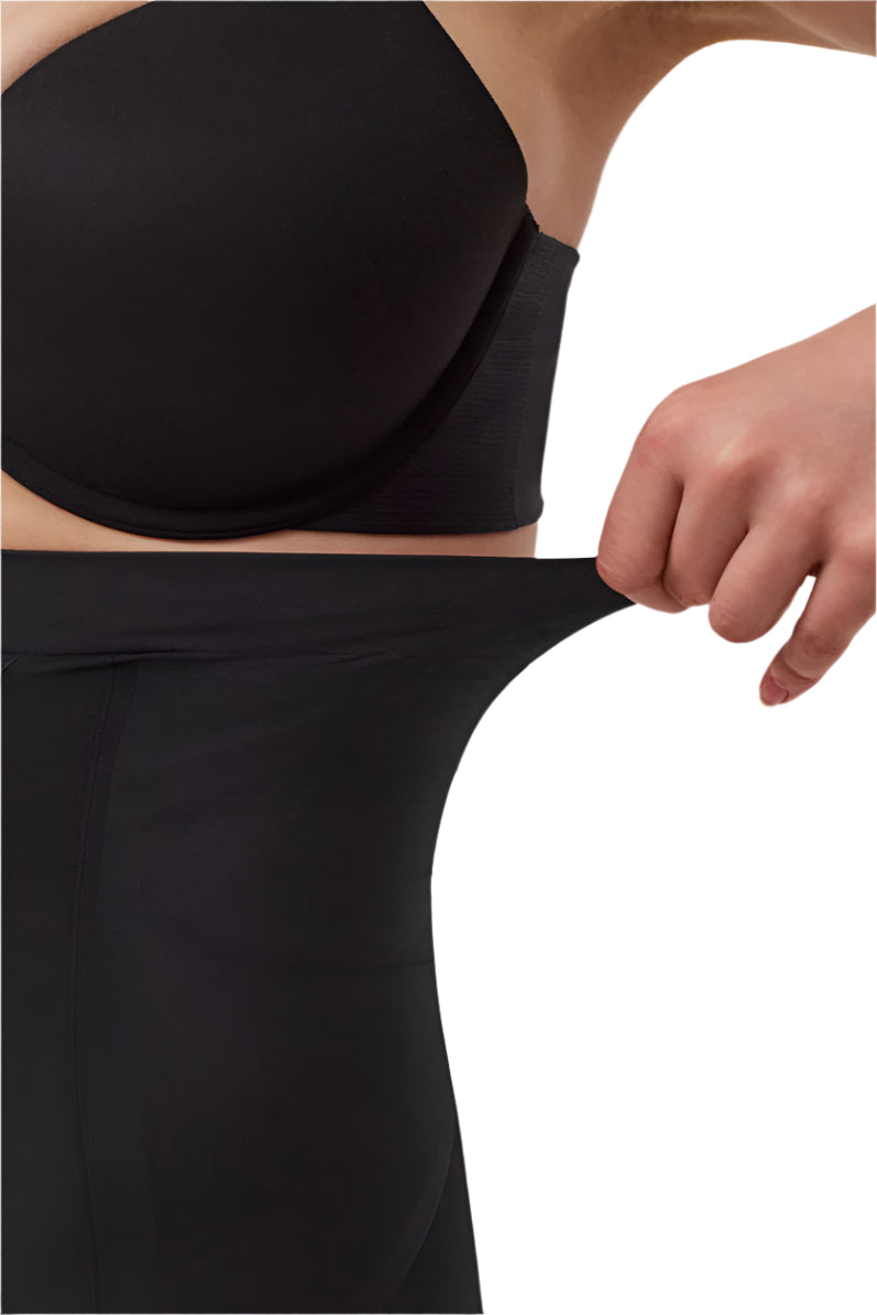 OnCore High-Waisted Mid-Thigh Short - Black Up Close - Ella Where She Shops
