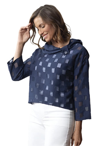 Outside The Box Topper - Navy - Ella Where She Shops