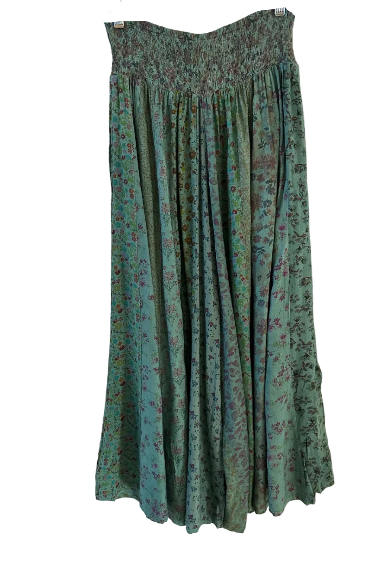 Patchwork Palazzo Pants Teal ella where she shops