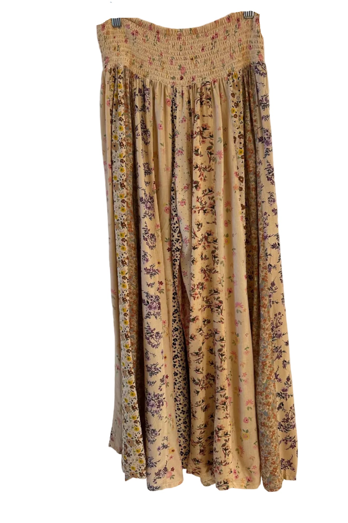 Patchwork Palazzo Pants peach ella where she shops