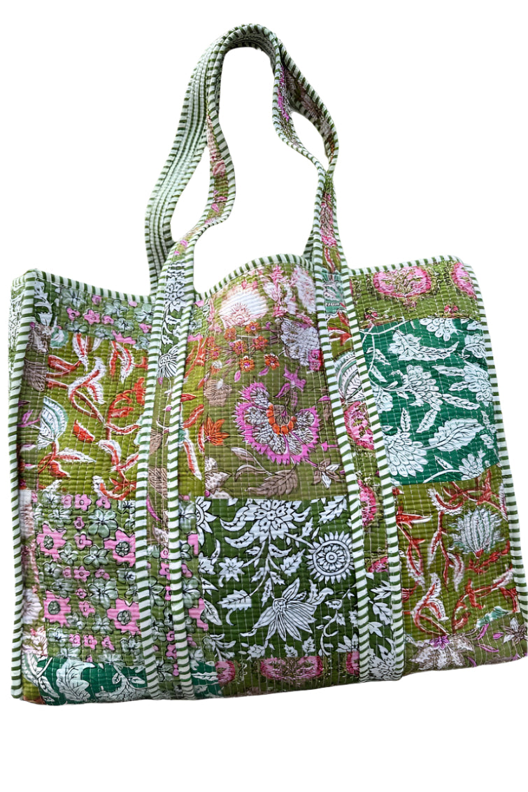 Patchwork Quilted Women's Bag – Front – Ella Where She Shops