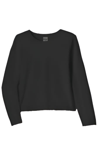 Perfect Knit Long Sleeve – Black Front – Ella Where She Shops