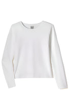 Perfect Knit Long Sleeve – White Front – Ella Where She Shops
