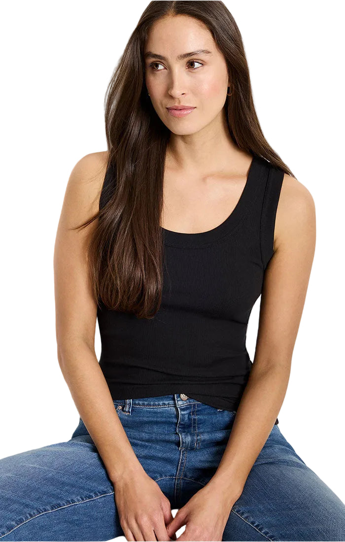 Perfect Knit Rib Scoop Tank ella where she shops
