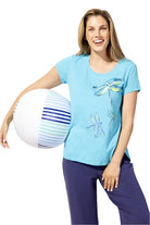 Peruvian Cotton Mosaic Dragonfly Tee - Front - Ella Where She Shops