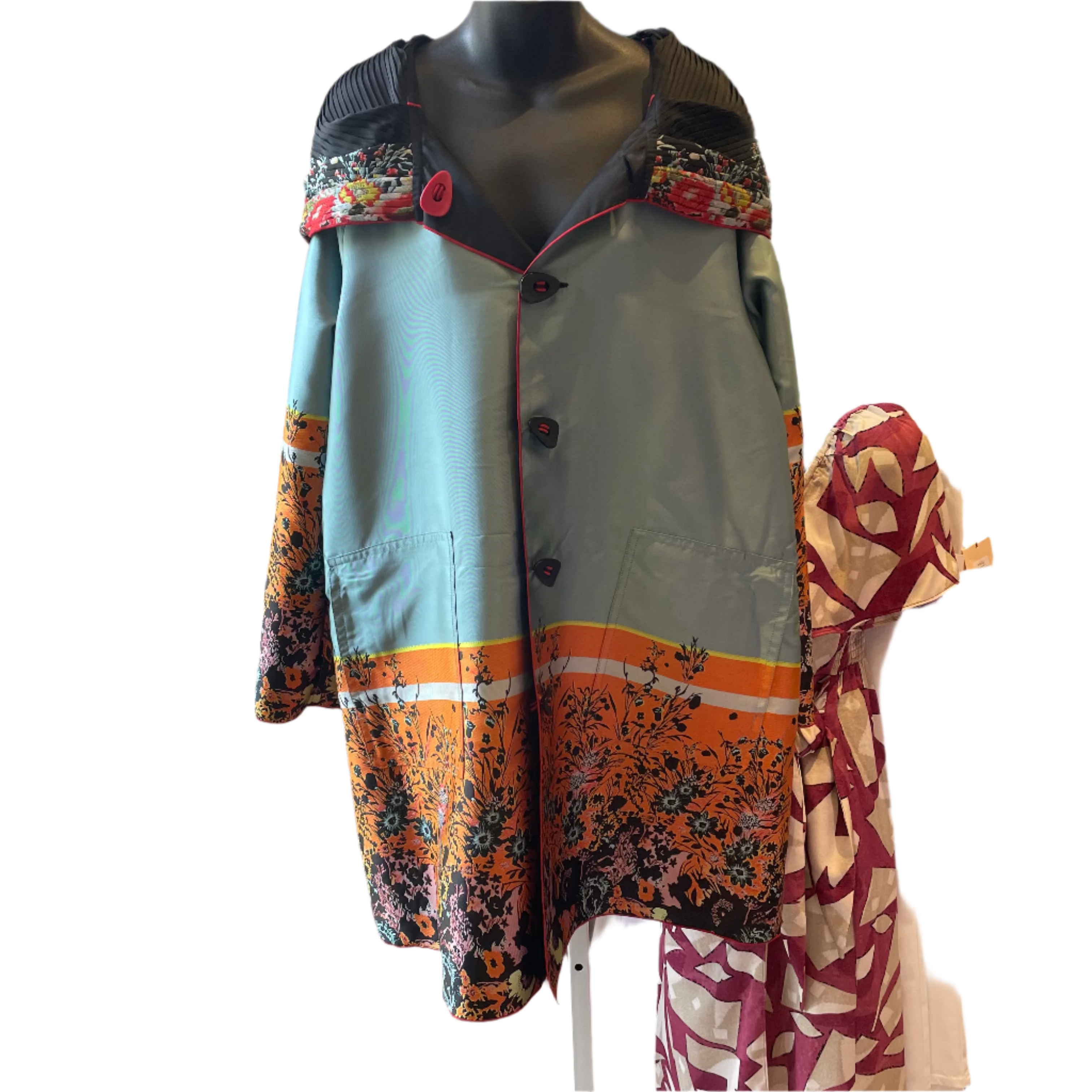 Piped Reversible Raincoat – Front – Ella Where She Shops