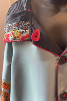Piped Reversible Raincoat – Front Up Close – Ella Where She Shops