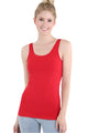 Plain Jersey Tank Top – Red – Ella Where She Shops